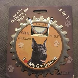 Great Dane Coaster Bottle Opener Magnet